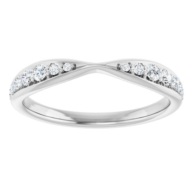 1/5 CTW Natural Diamond Pinched Contour Band