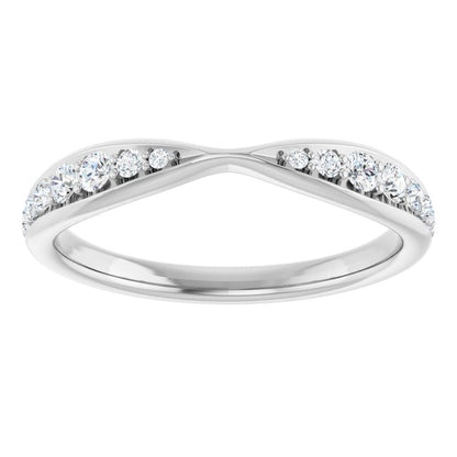 1/5 CTW Natural Diamond Pinched Contour Band
