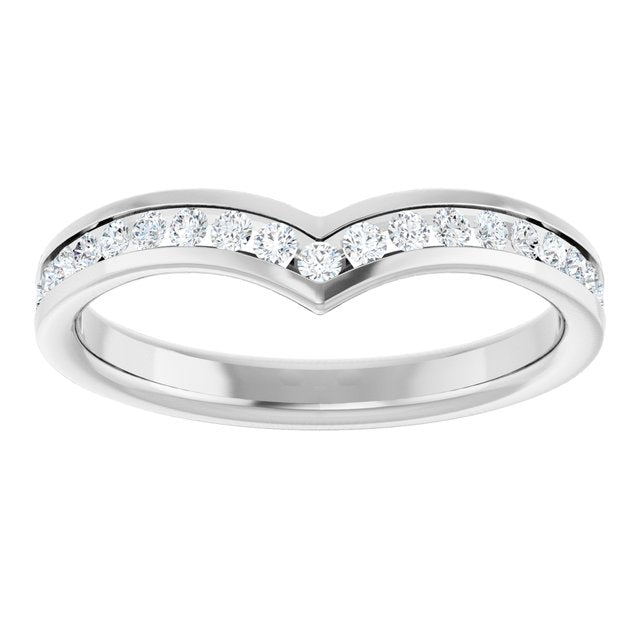 1/4 CTW Natural Diamond Contour Band, 3 mm