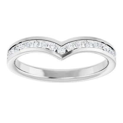 1/4 CTW Natural Diamond Contour Band, 3 mm