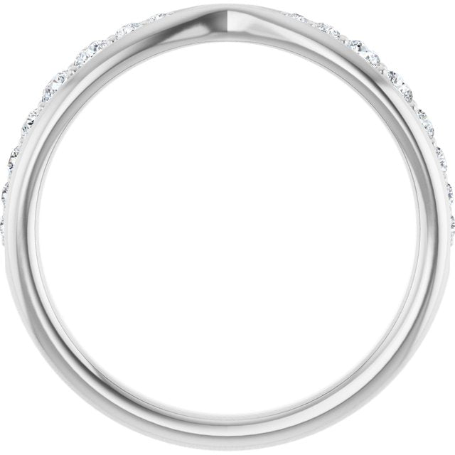1/5 CTW Natural Diamond Pinched Contour Band