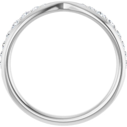 1/5 CTW Natural Diamond Pinched Contour Band