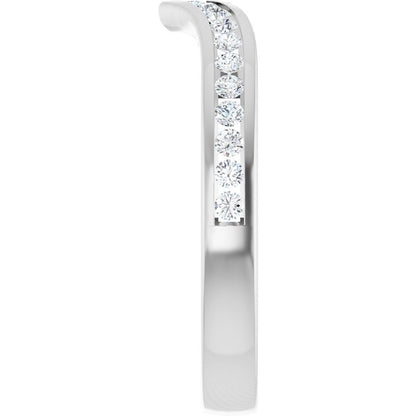 1/4 CTW Natural Diamond Contour Band, 3 mm