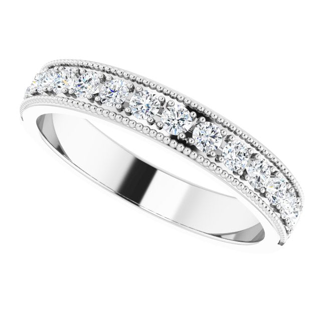 3/8 CTW Natural Diamond Anniversary Band, 3.7 mm