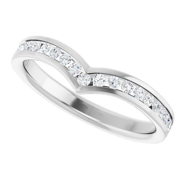 1/4 CTW Natural Diamond Contour Band, 3 mm