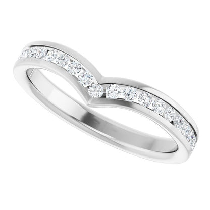 1/4 CTW Natural Diamond Contour Band, 3 mm