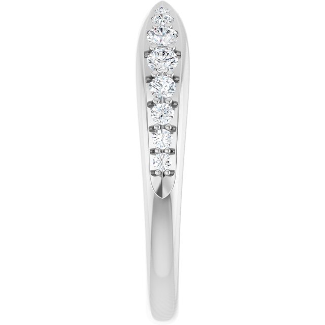 1/5 CTW Natural Diamond Pinched Contour Band