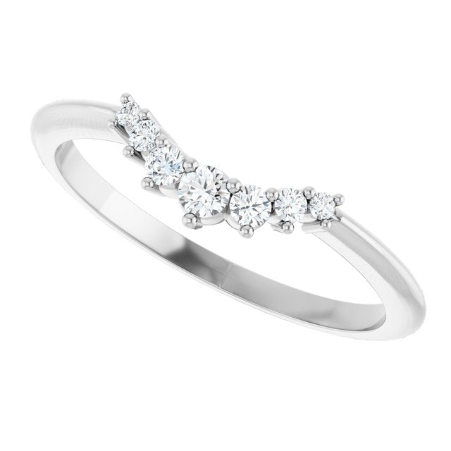 1/8 CTW Natural Diamond Contour Band, 10.93 mm