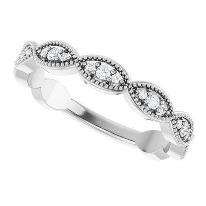 1/5 CTW Natural Diamond Infinity-Inspired Anniversary Band, 3.1 mm