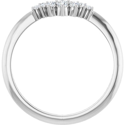 1/8 CTW Natural Diamond Contour Band, 10.93 mm