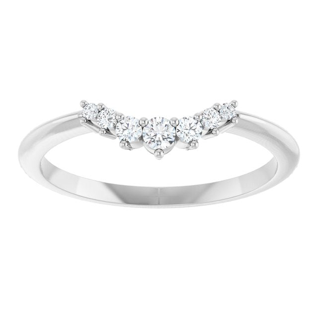1/8 CTW Natural Diamond Contour Band, 10.93 mm