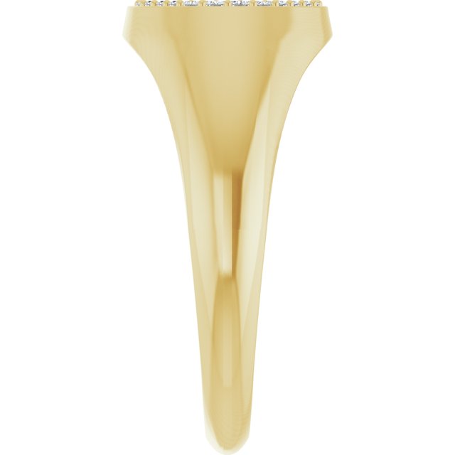 14K Yellow Gold 1/3 CTW Natural Diamond Signet Ring