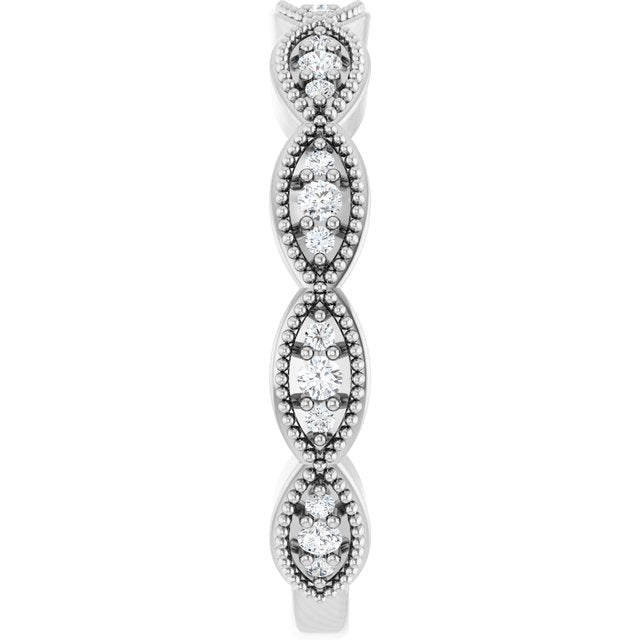 1/5 CTW Natural Diamond Infinity-Inspired Anniversary Band, 3.1 mm