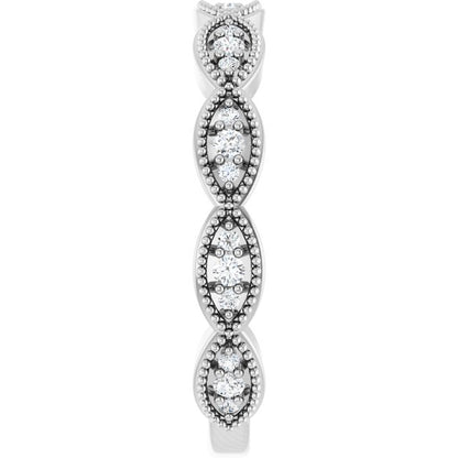 1/5 CTW Natural Diamond Infinity-Inspired Anniversary Band, 3.1 mm