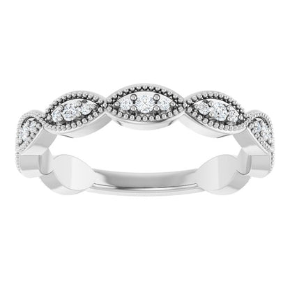 1/5 CTW Natural Diamond Infinity-Inspired Anniversary Band, 3.1 mm