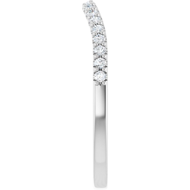 14K White Gold 1/6 CTW Natural Diamond Matching Band, 2.73 mm