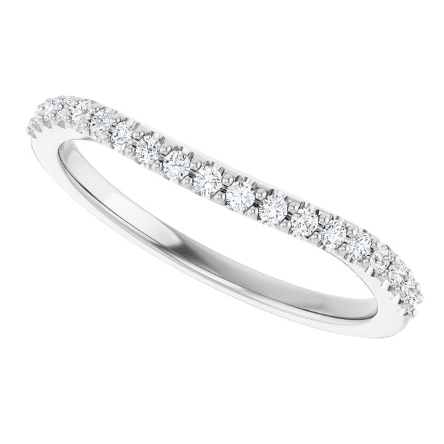 14K White Gold 1/6 CTW Natural Diamond Matching Band, 2.73 mm