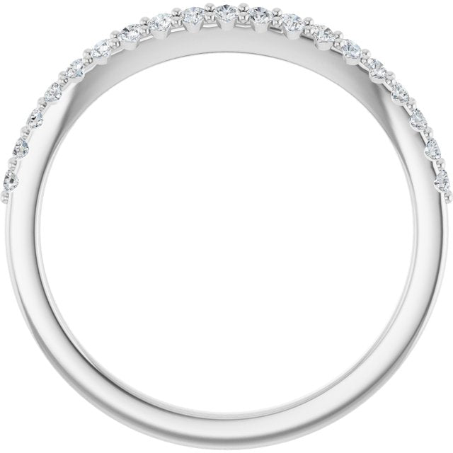 14K White Gold 1/6 CTW Natural Diamond Matching Band, 2.73 mm