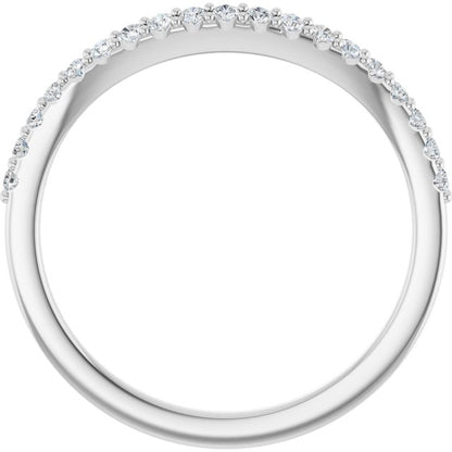 14K White Gold 1/6 CTW Natural Diamond Matching Band, 2.73 mm