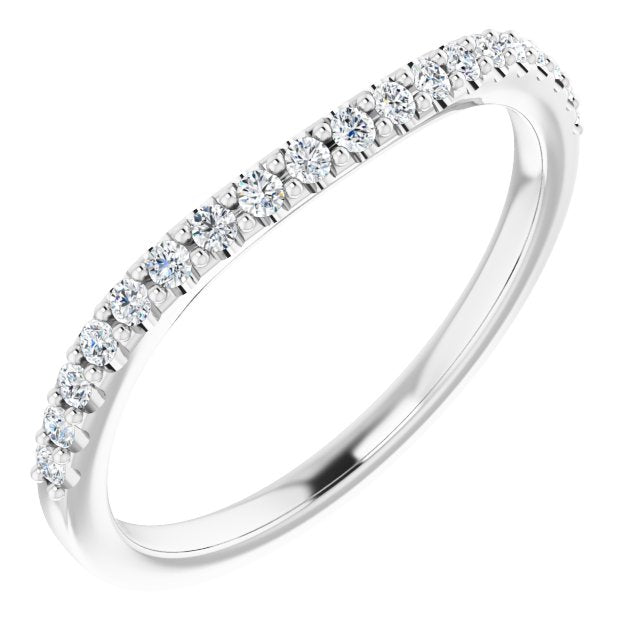 14K White Gold 1/6 CTW Natural Diamond Matching Band, 2.73 mm