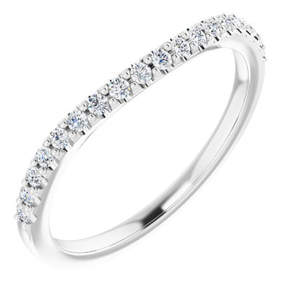 14K White Gold 1/6 CTW Natural Diamond Matching Band, 2.73 mm
