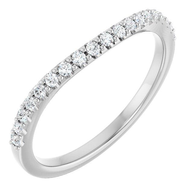 14K White Gold 1/6 CTW Natural Diamond Matching Band, 2.73 mm