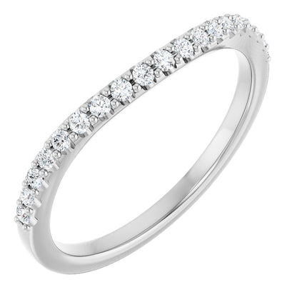 14K White Gold 1/6 CTW Natural Diamond Matching Band, 2.73 mm