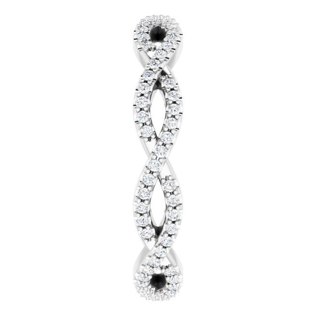 3/8 CTW Natural Diamond Infinity-Inspired Eternity Band