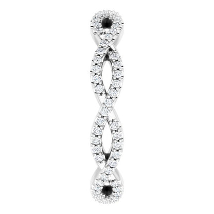 3/8 CTW Natural Diamond Infinity-Inspired Eternity Band