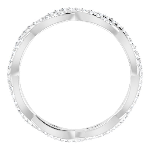 3/8 CTW Natural Diamond Infinity-Inspired Eternity Band