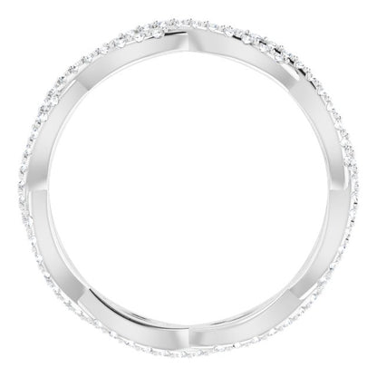 3/8 CTW Natural Diamond Infinity-Inspired Eternity Band