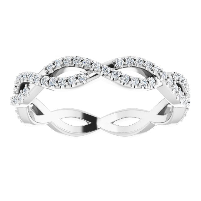 3/8 CTW Natural Diamond Infinity-Inspired Eternity Band