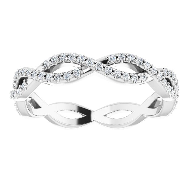 3/8 CTW Natural Diamond Infinity-Inspired Eternity Band