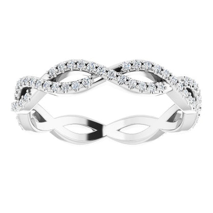3/8 CTW Natural Diamond Infinity-Inspired Eternity Band