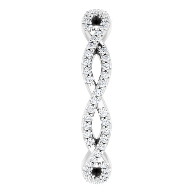 3/8 CTW Natural Diamond Infinity-Inspired Eternity Band