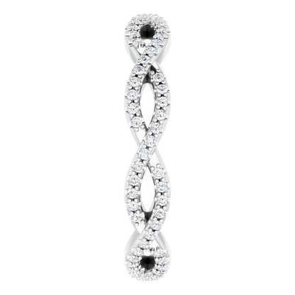 3/8 CTW Natural Diamond Infinity-Inspired Eternity Band