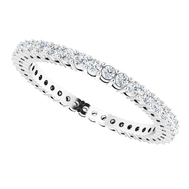 5/8 CTW Natural Diamond Eternity Band, 1.9 mm, Style 2