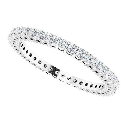 5/8 CTW Natural Diamond Eternity Band, 1.9 mm, Style 2