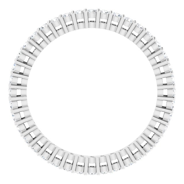1/2 CTW Natural Diamond Eternity Band, 1.7 mm, Style 2