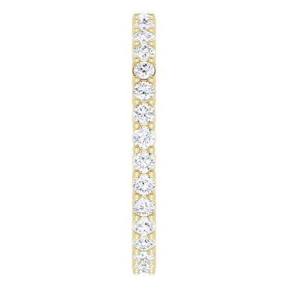 5/8 CTW Natural Diamond Eternity Band, 1.9 mm, Style 2