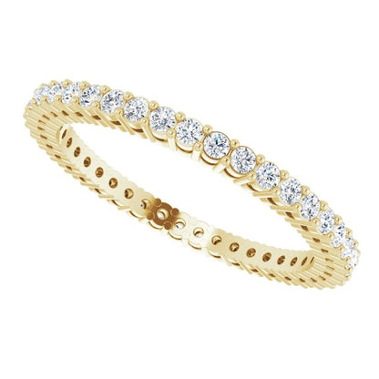 5/8 CTW Natural Diamond Eternity Band, 1.9 mm, Style 2
