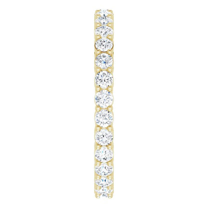 7/8 CTW Natural Diamond Eternity Band, 2.2 mm, Shared-Prong