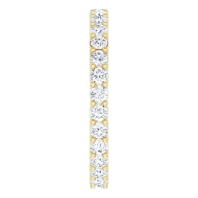7/8 CTW Natural Diamond Eternity Band, 2.2 mm, Shared-Prong
