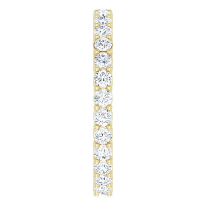 7/8 CTW Natural Diamond Eternity Band, 2.2 mm, Shared-Prong