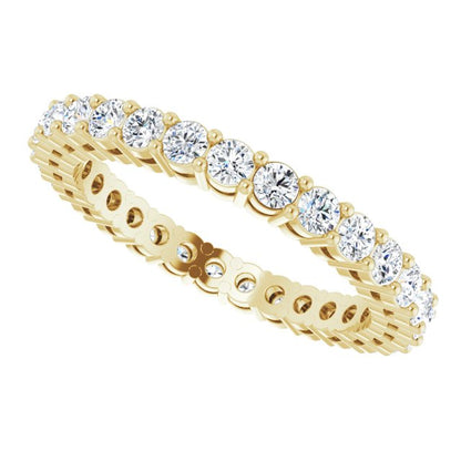 7/8 CTW Natural Diamond Eternity Band, 2.2 mm, Shared-Prong