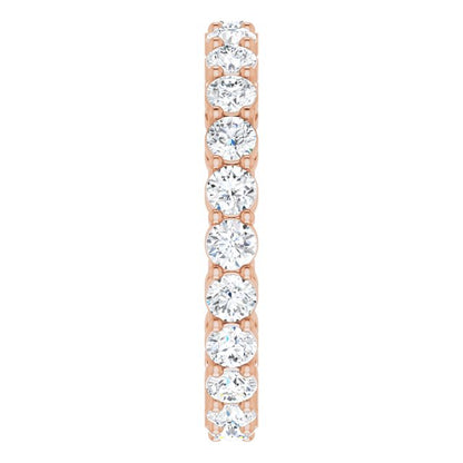 1 3/8 CTW Natural Diamond Eternity Band, 2.7 mm, Shared-Prong