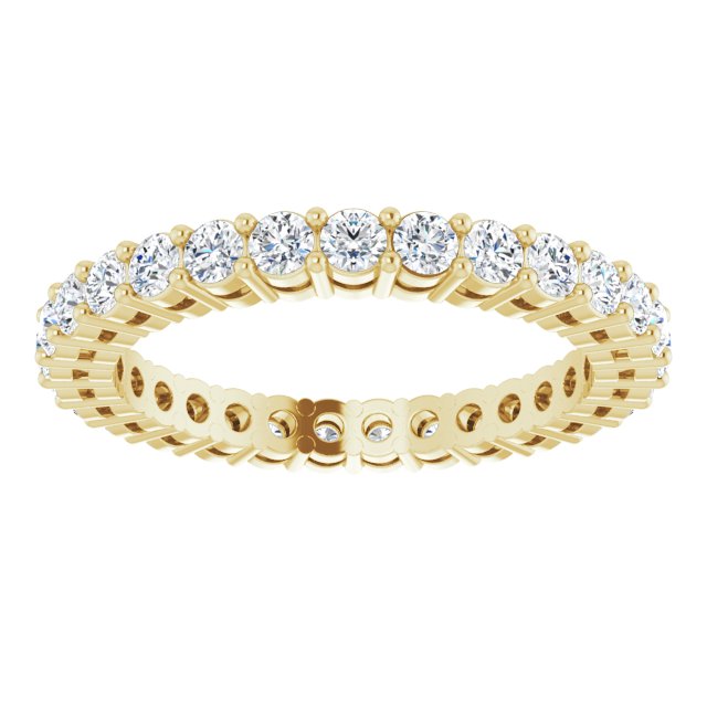 7/8 CTW Natural Diamond Eternity Band, 2.2 mm, Shared-Prong