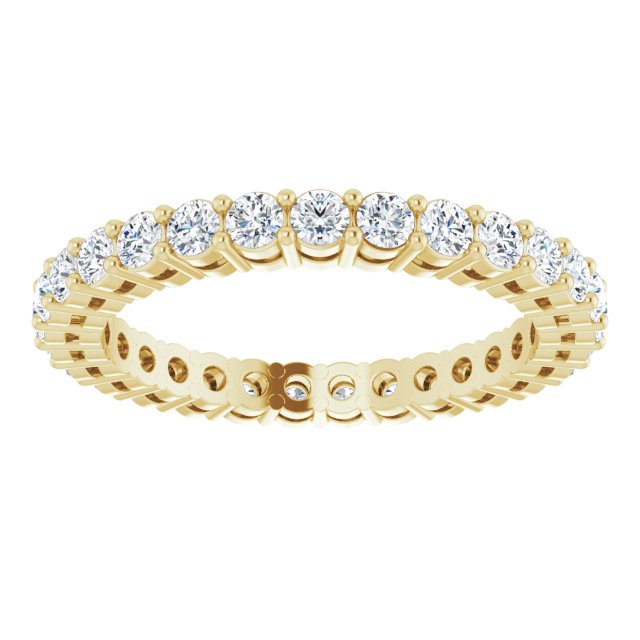 7/8 CTW Natural Diamond Eternity Band, 2.2 mm, Shared-Prong