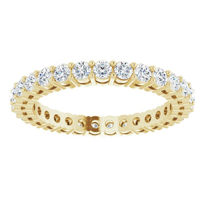 7/8 CTW Natural Diamond Eternity Band, 2.2 mm, Shared-Prong