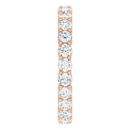 1 3/8 CTW Natural Diamond Eternity Band, 2.7 mm, Shared-Prong